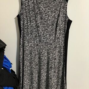 Lauren Ralph Lauren Black and White Midi Dress